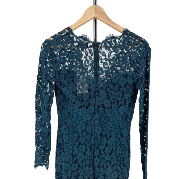 Bardot Midnight Lace Long Sleeve Midi Dress in Ash Blue NWT size 4 - Picture 8 of 14